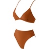image:imageSUUKSESS Women High Waisted High Cut Bikini Set Sexy Triangle Two Piece Swimsuits127 Brick Red