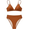 image:imageSUUKSESS Women High Waisted High Cut Bikini Set Sexy Triangle Two Piece Swimsuits127 Brick Red