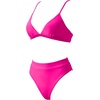 image:imageSUUKSESS Women High Waisted High Cut Bikini Set Sexy Triangle Two Piece Swimsuits127 Hot Pink