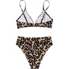 image:imageSUUKSESS Women High Waisted High Cut Bikini Set Sexy Triangle Two Piece Swimsuits127 Leopard