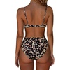 image:imageSUUKSESS Women High Waisted High Cut Bikini Set Sexy Triangle Two Piece Swimsuits127 Leopard