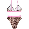 image:imageSUUKSESS Women High Waisted High Cut Bikini Set Sexy Triangle Two Piece Swimsuits127 Leopard Pink