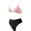 image:imageSUUKSESS Women High Waisted High Cut Bikini Set Sexy Triangle Two Piece Swimsuits127 Pink Black