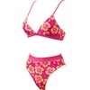 image:imageSUUKSESS Women High Waisted High Cut Bikini Set Sexy Triangle Two Piece Swimsuits127 Pink Yellow Floral