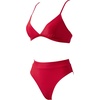 image:imageSUUKSESS Women High Waisted High Cut Bikini Set Sexy Triangle Two Piece Swimsuits127 Red