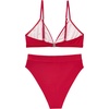 image:imageSUUKSESS Women High Waisted High Cut Bikini Set Sexy Triangle Two Piece Swimsuits127 Red