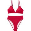 image:imageSUUKSESS Women High Waisted High Cut Bikini Set Sexy Triangle Two Piece Swimsuits127 Red