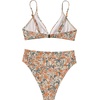 image:imageSUUKSESS Women High Waisted High Cut Bikini Set Sexy Triangle Two Piece Swimsuits127 Yellow Floral