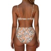image:imageSUUKSESS Women High Waisted High Cut Bikini Set Sexy Triangle Two Piece Swimsuits127 Yellow Floral