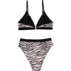image:imageSUUKSESS Women High Waisted High Cut Bikini Set Sexy Triangle Two Piece Swimsuits127 Zebra Print