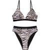 image:imageSUUKSESS Women High Waisted High Cut Bikini Set Sexy Triangle Two Piece Swimsuits127 Zebra Print