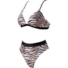 image:imageSUUKSESS Women High Waisted High Cut Bikini Set Sexy Triangle Two Piece Swimsuits127 Zebra Print