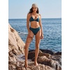 image:imageSUUKSESS Women High Waisted High Cut Bikini Set Sexy Triangle Two Piece SwimsuitsGreen Blue