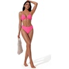image:imageSUUKSESS Women High Waisted High Cut Bikini Set Sexy Triangle Two Piece SwimsuitsHot Pink