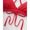 image:imageSUUKSESS Women High Waisted High Cut Bikini Set Sexy Triangle Two Piece SwimsuitsRed