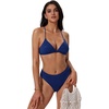 image:imageSUUKSESS Women High Waisted High Cut Bikini Set Sexy Triangle Two Piece SwimsuitsRoyal Blue