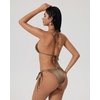 image:imageSUUKSESS Women Sexy High Waisted Bikini Sets Halter String 2 Piece SwimsuitsBrown