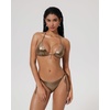 image:imageSUUKSESS Women Sexy High Waisted Bikini Sets Halter String 2 Piece SwimsuitsBrown