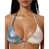 image:imageSUUKSESS Women Sexy High Waisted Bikini Sets Halter String 2 Piece SwimsuitsContrastingcolor