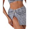 image:imageSUUKSESS Women Twist High Waisted Bikini Set Metal Cover Up 3 Piece Swimsuits206 Black Plaid