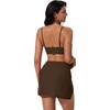 image:imageSUUKSESS Women Twist High Waisted Bikini Set Metal Cover Up 3 Piece Swimsuits206 Deep Brown