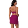 image:imageSUUKSESS Women Twist High Waisted Bikini Set Metal Cover Up 3 Piece Swimsuits206 Purple
