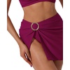 image:imageSUUKSESS Women Twist High Waisted Bikini Set Metal Cover Up 3 Piece Swimsuits206 Purple