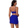 image:imageSUUKSESS Women Twist High Waisted Bikini Set Metal Cover Up 3 Piece Swimsuits206 Royal Blue