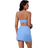 image:imageSUUKSESS Women Twist High Waisted Bikini Set Metal Cover Up 3 Piece Swimsuits206 Sky Blue