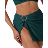 image:imageSUUKSESS Women Twist High Waisted Bikini Set Metal Cover Up 3 Piece Swimsuits206 Upgrade Peacock Blue