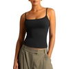 image:imageSUUKSESS Women Cotton Double Layer Bra Cami Summer Going Out Sleeveless TopsBlack