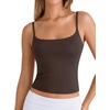 image:imageSUUKSESS Women Cotton Double Layer Bra Cami Summer Going Out Sleeveless TopsDark Brown