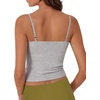 image:imageSUUKSESS Women Cotton Double Layer Bra Cami Summer Going Out Sleeveless TopsFlower Grey