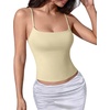 image:imageSUUKSESS Women Cotton Double Layer Bra Cami Summer Going Out Sleeveless TopsLight Green