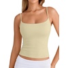 image:imageSUUKSESS Women Cotton Double Layer Bra Cami Summer Going Out Sleeveless TopsLight Green