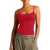 image:imageSUUKSESS Women Cotton Double Layer Bra Cami Summer Going Out Sleeveless TopsRed