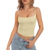 image:imageSUUKSESS Women Cotton Double Layer Bra Cami Summer Going Out Sleeveless TopsLight Green