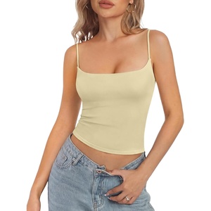 image:imageSUUKSESS Women Cotton Double Layer Bra Cami Summer Going Out Sleeveless TopsLight Green