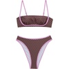 image:imageSUUKSESS Women Bandeau High Waisted Bikini Set Cheeky High Cut 2 Piece Swimsuits198 Brown Polka Dots