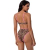 image:imageSUUKSESS Women Bandeau High Waisted Bikini Set Cheeky High Cut 2 Piece Swimsuits198 Leopard Pink
