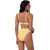 image:imageSUUKSESS Women Bandeau High Waisted Bikini Set Cheeky High Cut 2 Piece Swimsuits198 Light Yellow