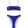 image:imageSUUKSESS Women Bandeau High Waisted Bikini Set Cheeky High Cut 2 Piece Swimsuits198 Navy Blue