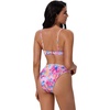 image:imageSUUKSESS Women Bandeau High Waisted Bikini Set Cheeky High Cut 2 Piece Swimsuits198 Pink Floral