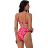 image:imageSUUKSESS Women Bandeau High Waisted Bikini Set Cheeky High Cut 2 Piece Swimsuits198 Pink Yellow Floral