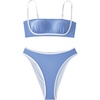 image:imageSUUKSESS Women Bandeau High Waisted Bikini Set Cheeky High Cut 2 Piece Swimsuits198 Sky Blue