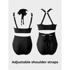 image:imageSUUKSESS Women 2 Piece Bikini Set High Waisted Tummy Control SwimsuitsBlack
