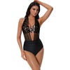 image:imageSUUKSESS Women 2 Piece Bikini Set High Waisted Tummy Control SwimsuitsBlack Leopard