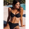 image:imageSUUKSESS Women High Waisted Underwire Bikini Set Cheeky High Cut 2 Piece Swimsuit216 Black