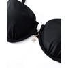 image:imageSUUKSESS Women High Waisted Underwire Bikini Set Cheeky High Cut 2 Piece Swimsuit216 Black