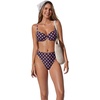 image:imageSUUKSESS Women High Waisted Underwire Bikini Set Cheeky High Cut 2 Piece Swimsuit216 Brown Pink Polka Dot